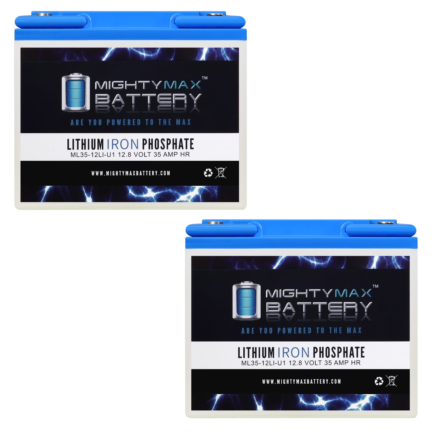 12V 35AH U1 Lithium Replacement Battery compatible with 8228 - 2 Pack